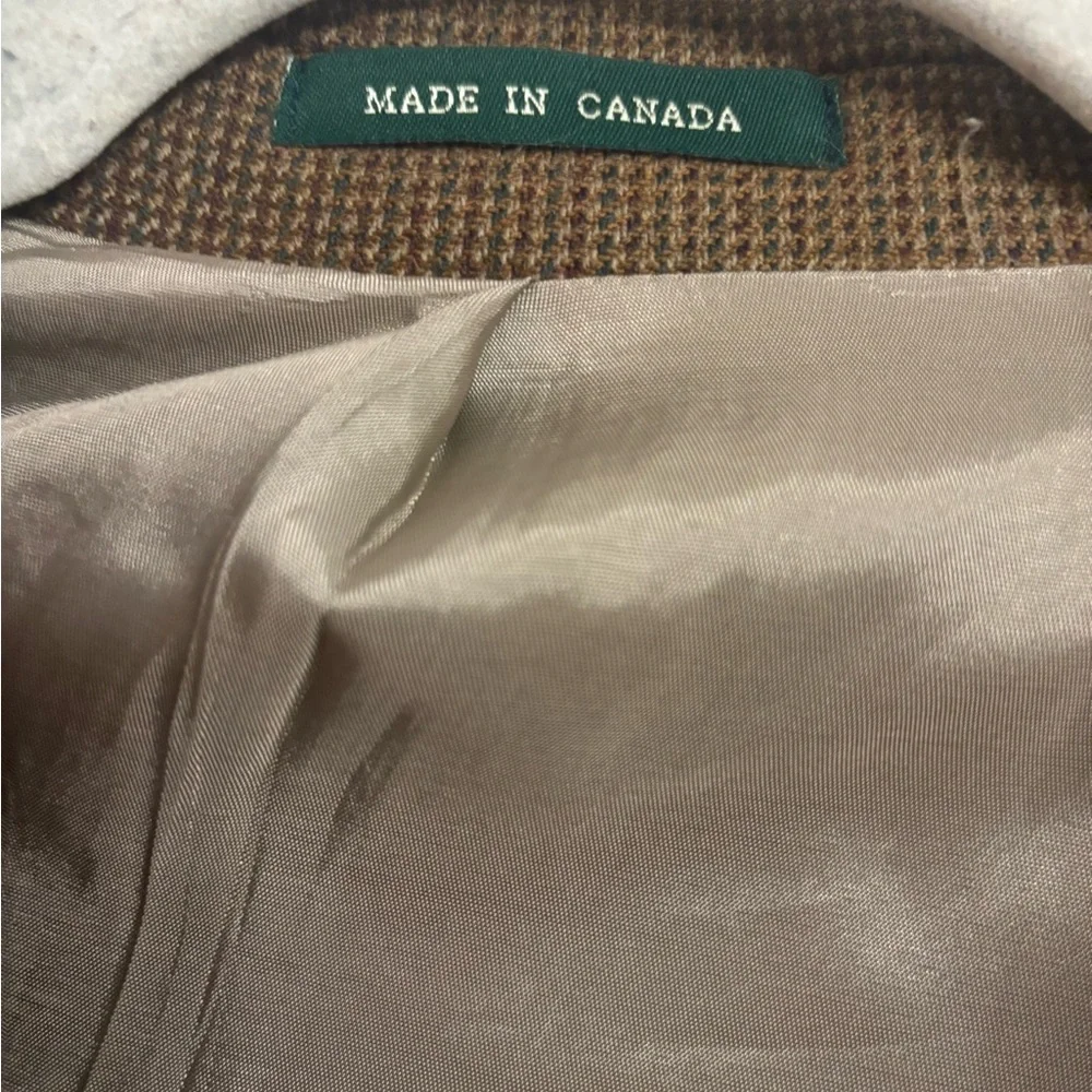 Lauren Ralph‎ Lauren 100% Lambswool Houndstooth Blazer Sport Coat